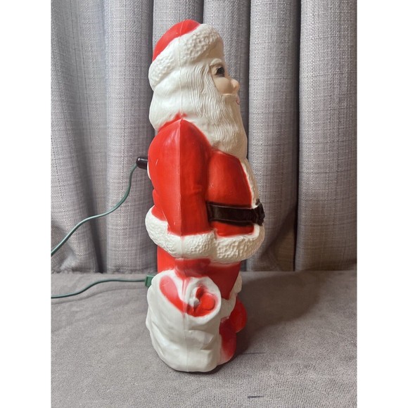 Santa Christmas Blow Mold VTG Union Products 1968 Cord Read Works 14” - Picture 11 of 15
